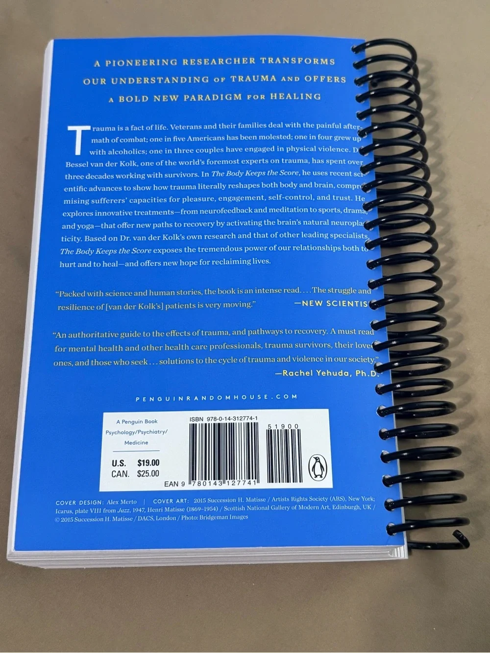 The Body Keeps The Score Spiral Bound Book (LAST ONE UNTIL RESTOCK)‼️